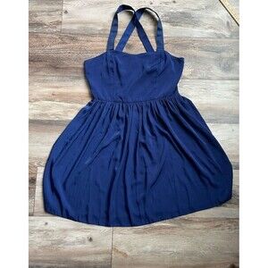 ASOS Women's Royal Blue Cross Strap Fit and Flare Party Dress Size 8